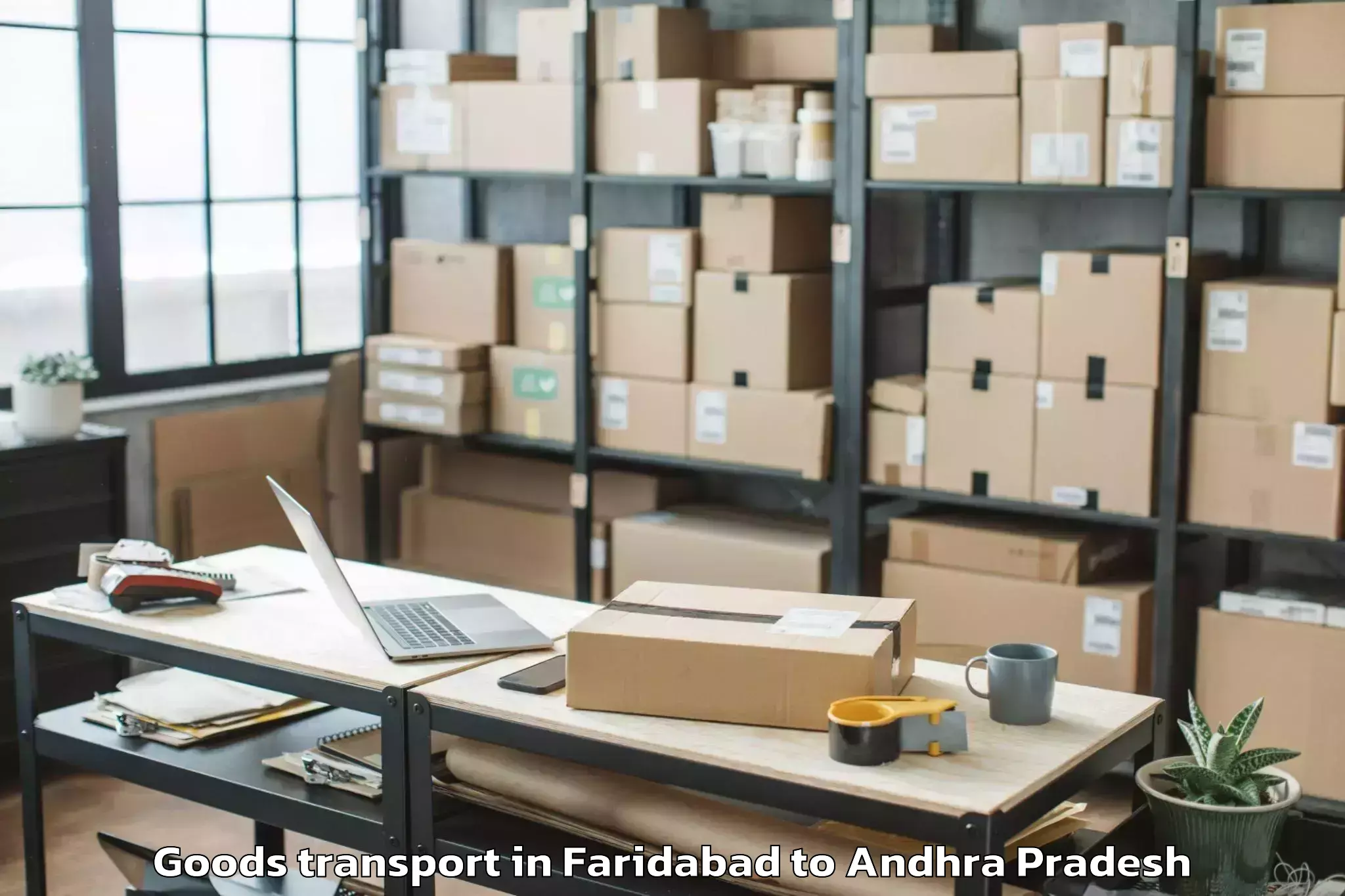 Hassle-Free Faridabad to Nandyala Goods Transport